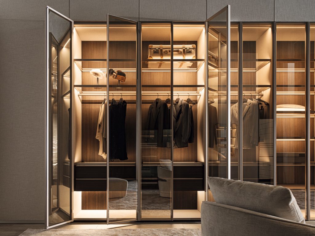 Gliss Master wardrobe from Molteni&C furniture company available at Form Ltd
