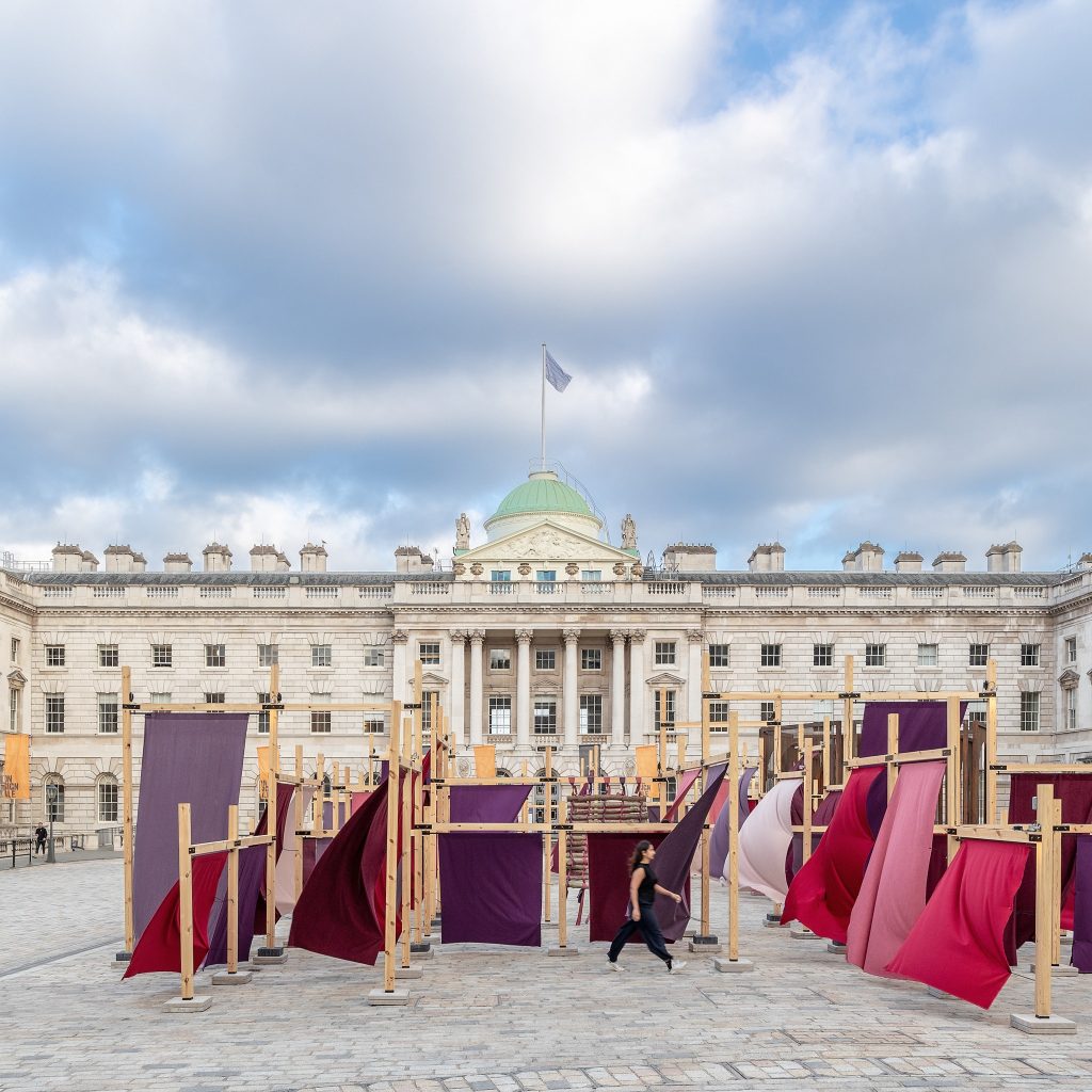 Urban Fabric installation at the London Design Biennale 2023. Photo by Iona Wolff