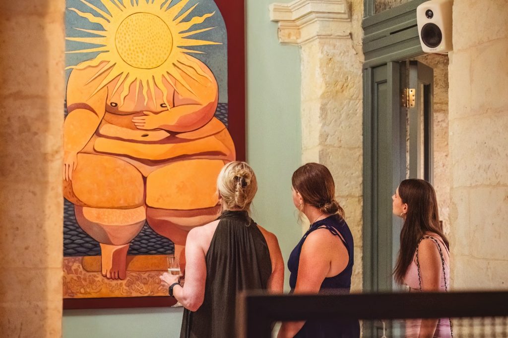 Featuring work by Rebecca Bonaci at The Gracy’s Art and Supper Club Collection. Photo by Elisa Von Brockdorff