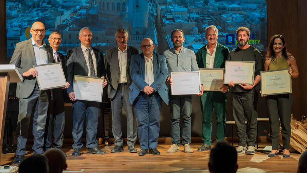 The winners of this year's Din l-Art Ħelwa architecture awards / Photo courtesy of Din l-Art Ħelwa