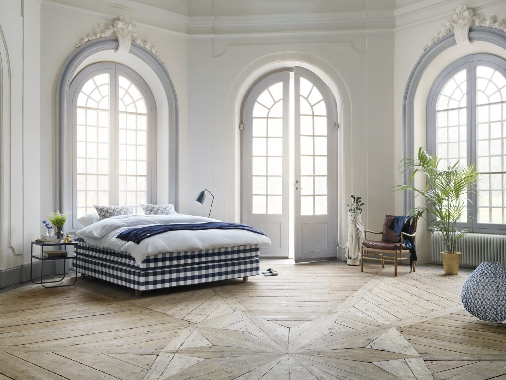 Hästens bed in a bedroom available from Form Ltd