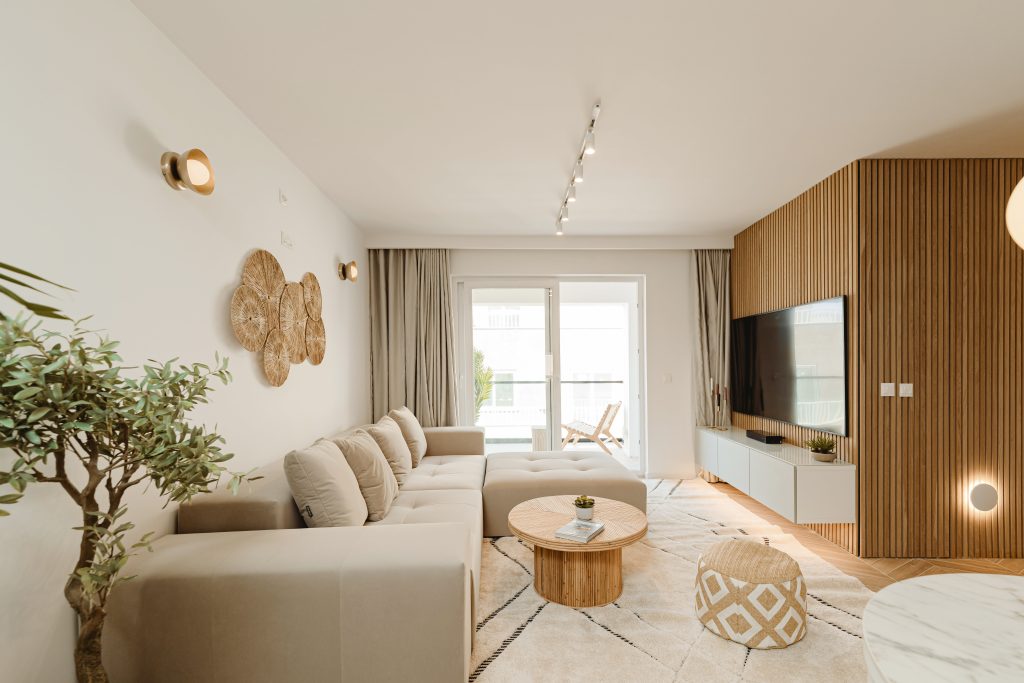 iophilic design principles with a natural material and colour palette