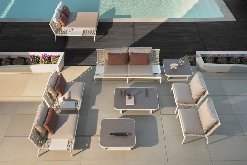 Furniture, chairs and tables in an outdoor setting