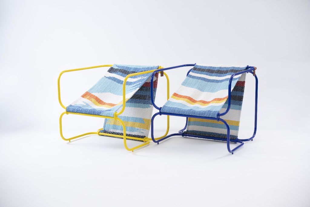 Set of chairs inspired by Maltese weaving