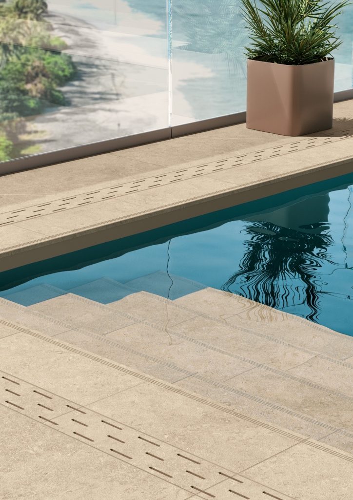 Swimming pool tiling
