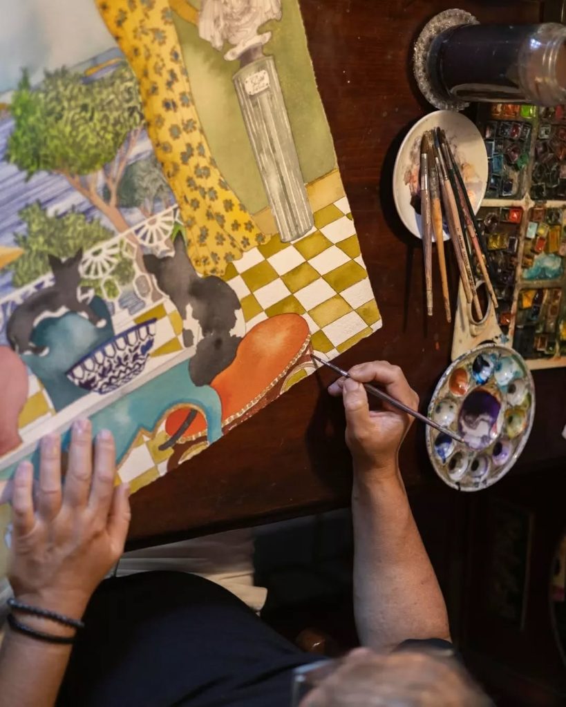 Kenneth Zammit Tabona's distinct watercolour art