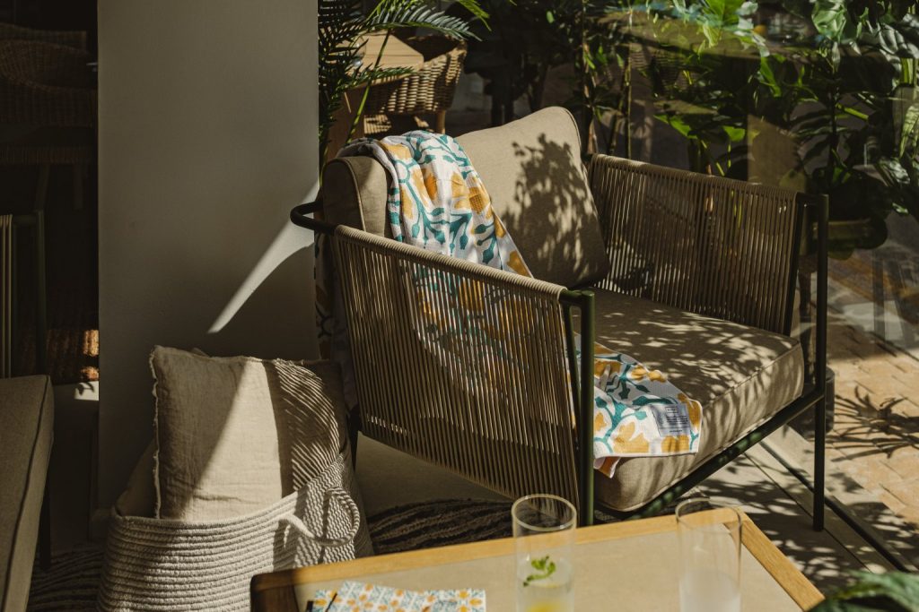 Kave Home's Zivia collection with a towel from Maduma's Lellux range / Photography: Brian Grech