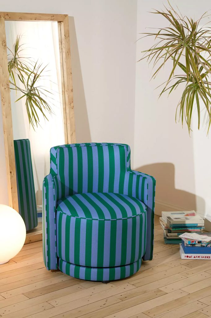 striped swivel chair by Urban Outfitters