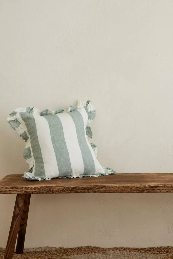 striped throw cushions