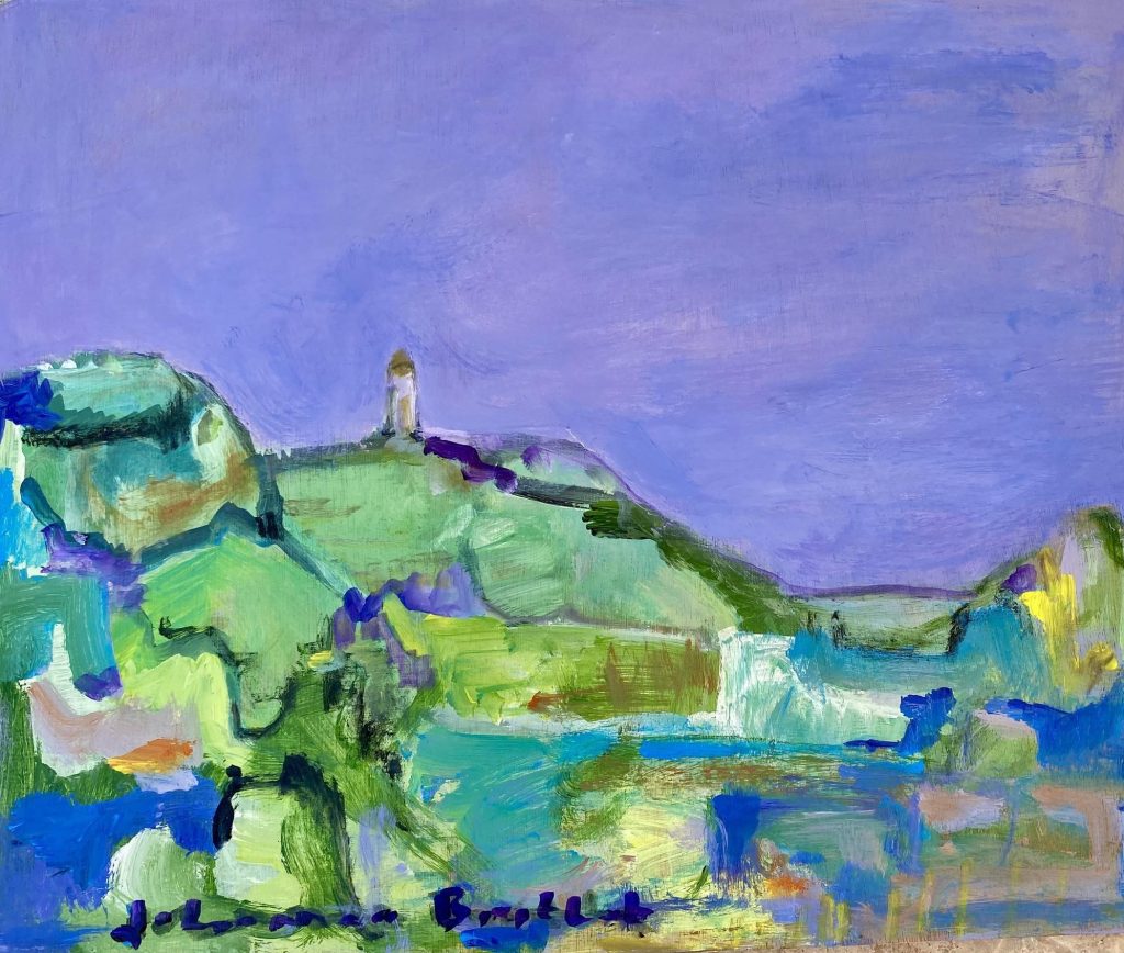 Painting by Johanna Wells Barthet for A Sense of Place exhibition