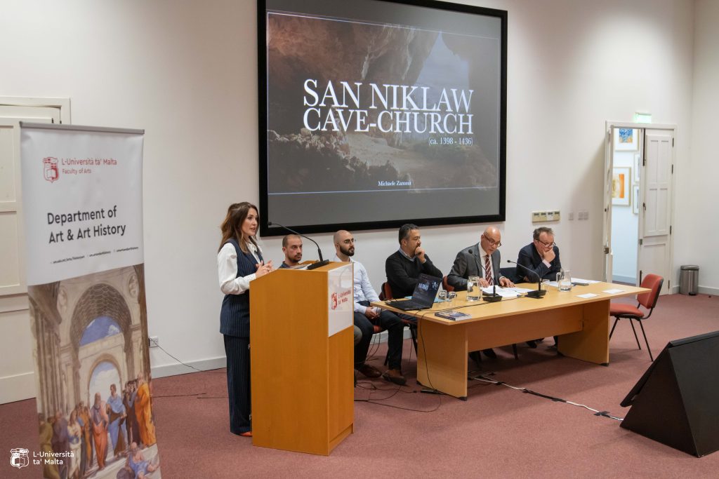 Charlene Vella at a conference she convened with international scholars