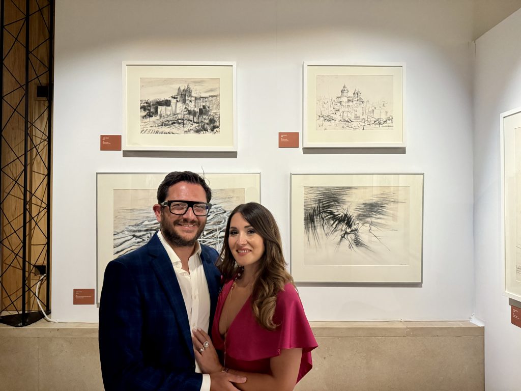 Charlene Vella and husband Dr Antoine Zammit at the Alfred Chircop exhibition last year