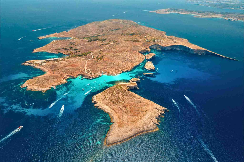 Comino aerial shot Photo courtesy of Visit Malta