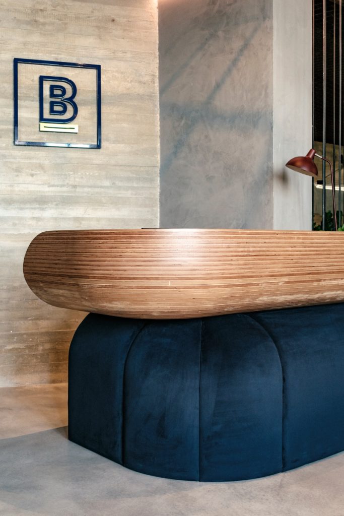 Bespoke reception desk / Photography: Brian Grech