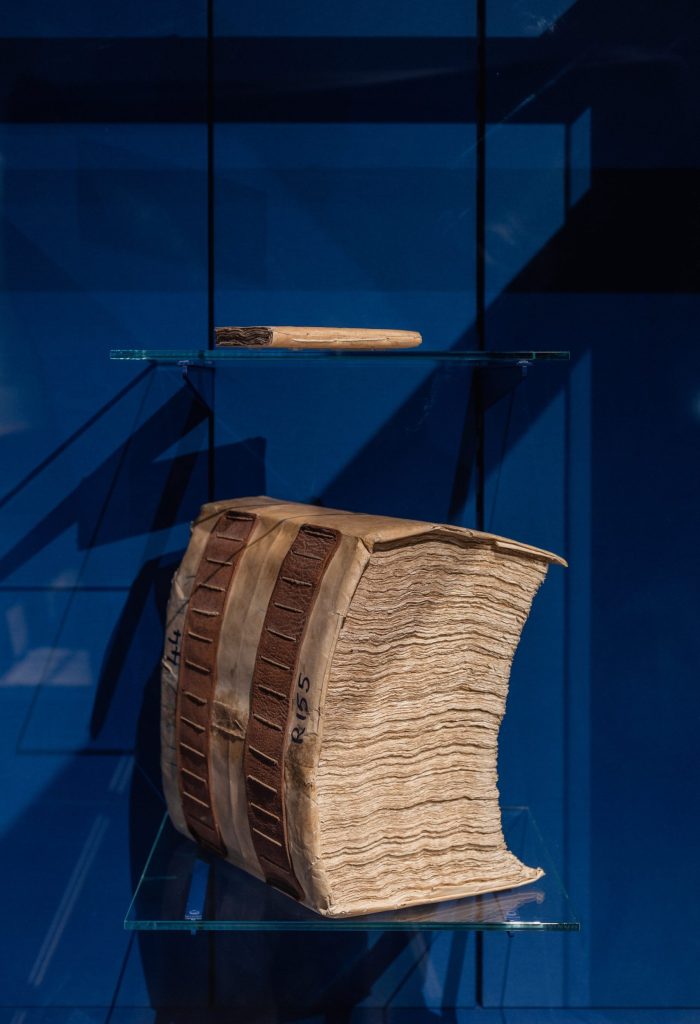 The thickest and thinnest volumes in the collection / Photo by Lisa Attard