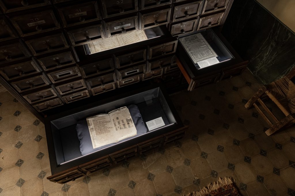 A bespoke cabinet filled with curiosities that were discovered within the collection / Photo by Lisa Attard