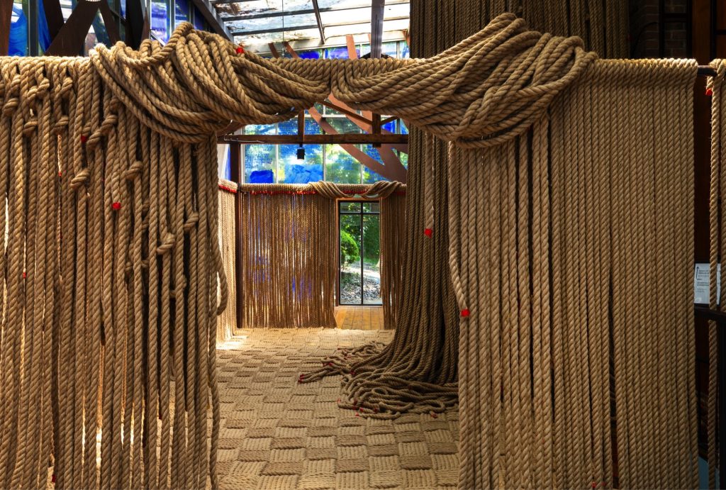 Rope Temple by PONKS for BEJN / In-Between, the Malta Pavilion at the Gwangju Biennale 2026. Photo credit: Ahina Archive